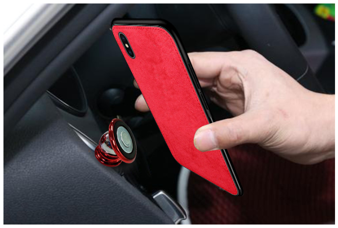 Magnetic Fabric Silicone Phone Case